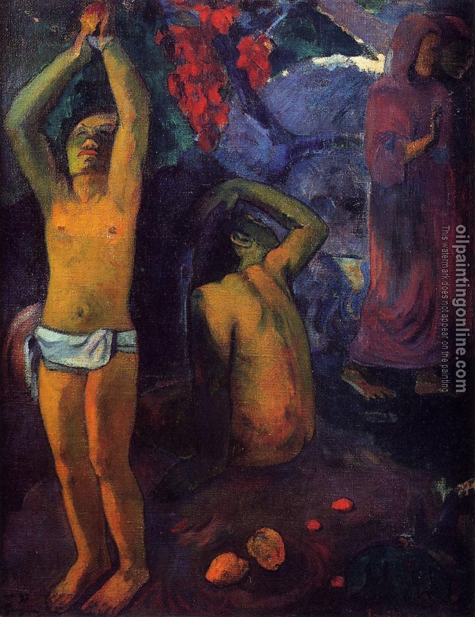 Gauguin, Paul - Tahitian Man with His Arms Raised